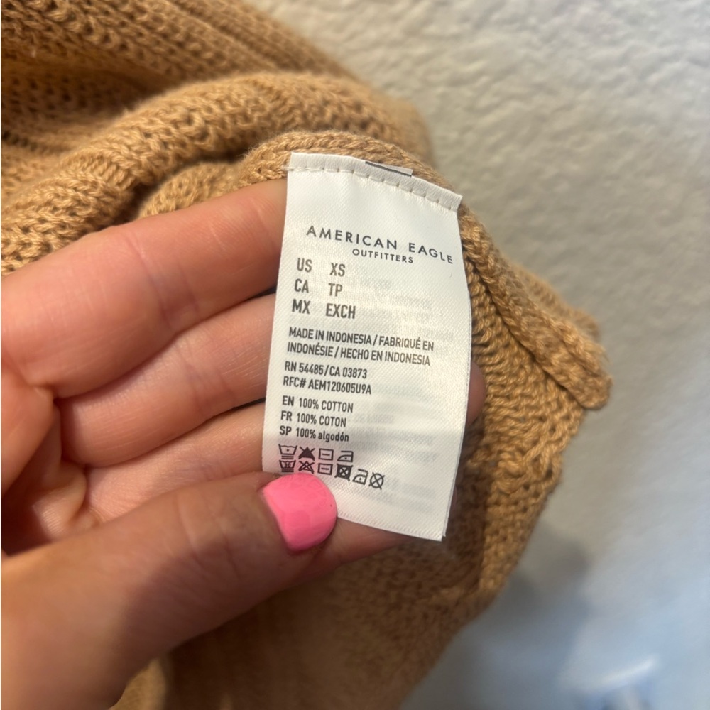 American Eagle Outfitters Tan Knit Midi Dress - Picture 4 of 4